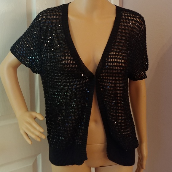 NY Collection Jackets & Blazers - NY COLLECTION sequin short sleeve cover up NY Collection Jackets & Blazers - NY COLLECTION sequin short sleeve cover up